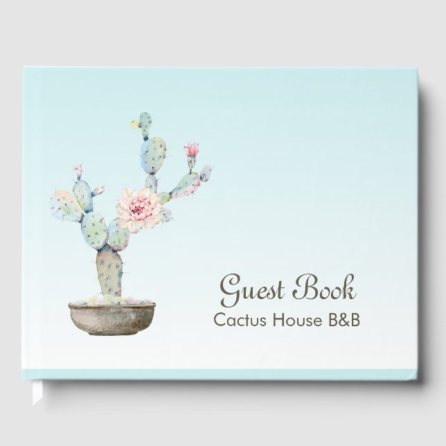 Livro De Visitas Tema de Cacto para Todos os Propósitos (Frente)