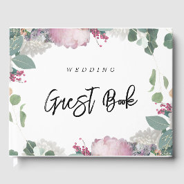 Livro De Visitas Tema de Casamento Floral