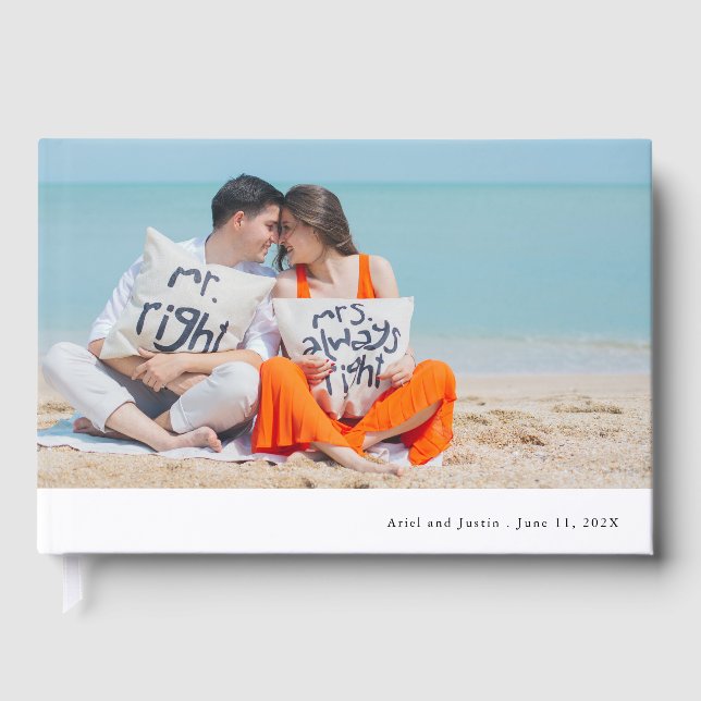 Livro De Visitas Tema de Foto Simples Casamento (Frente)