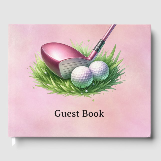 Livro De Visitas Temas Golf Pink (Frente)