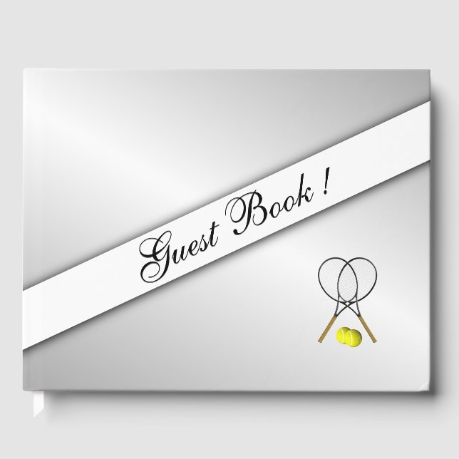Livro De Visitas Tênis Custom Silver Guest Book (Frente)