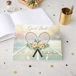 Livro De Visitas Tennis Wedding Guest Book – Floral Racket 