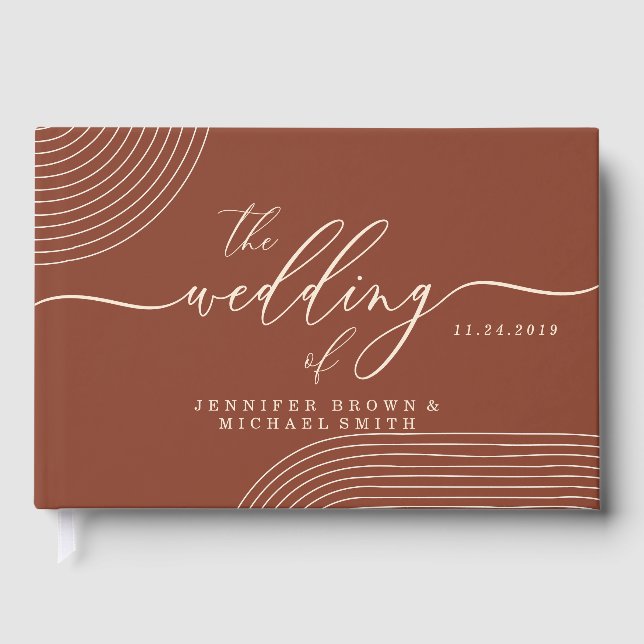 Livro De Visitas Terracotta - Arte Geométrica (Frente)