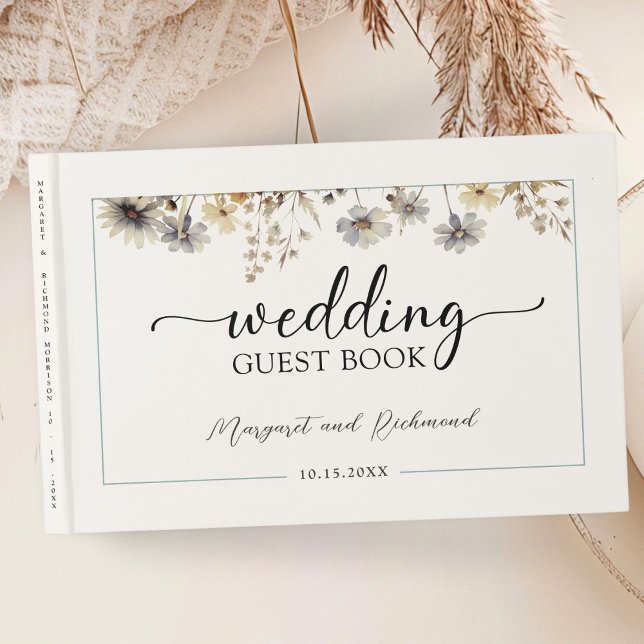 Livro De Visitas Terracotta Wildflower Floral Weding Guest Book (Criador carregado)