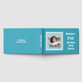 Livro De Visitas Texto Personalizado e Cores Aniversário