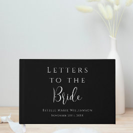 Livro De Visitas Texto Personalizado Elegantes Letras Pretas para a