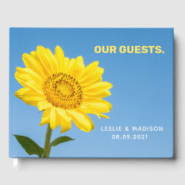 Livro De Visitas Texto personalizado Girassol
