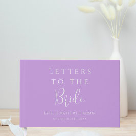 Livro De Visitas Texto Personalizado Lavanda Lilás Cartas para a No