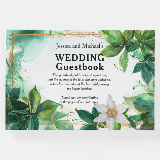 Livro De Visitas 💍 Texto personalizado Passiflora Serenidade (Frente)