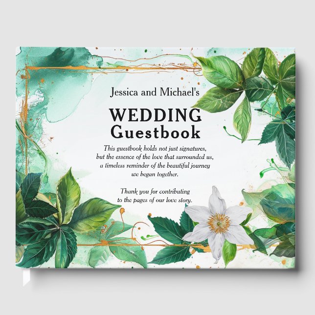 Livro De Visitas 💍Texto personalizado Passiflora Serenity (Frente)
