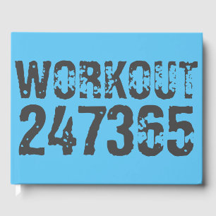 Livro De Visitas Texto vestido e arranhado Workout 247365 azul