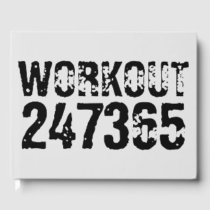 Livro De Visitas Texto vestido e arranhado Workout 247365 preto