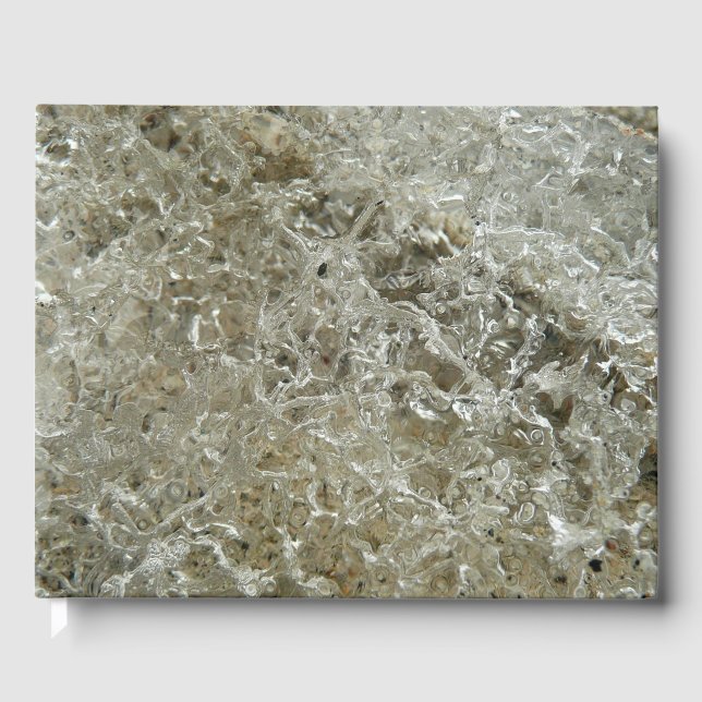 Livro De Visitas Textura de Abstrato de gelo glacial (Frente)