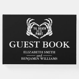 Livro De Visitas Til Death Nos Parte Do Casamento Gótico Negro