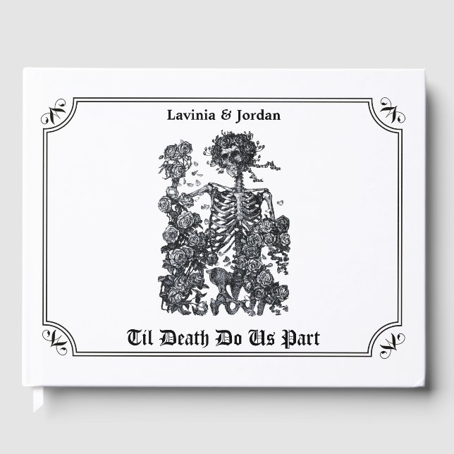 Livro De Visitas Til Death Nos Parte Skeleton Guest Book (Frente)