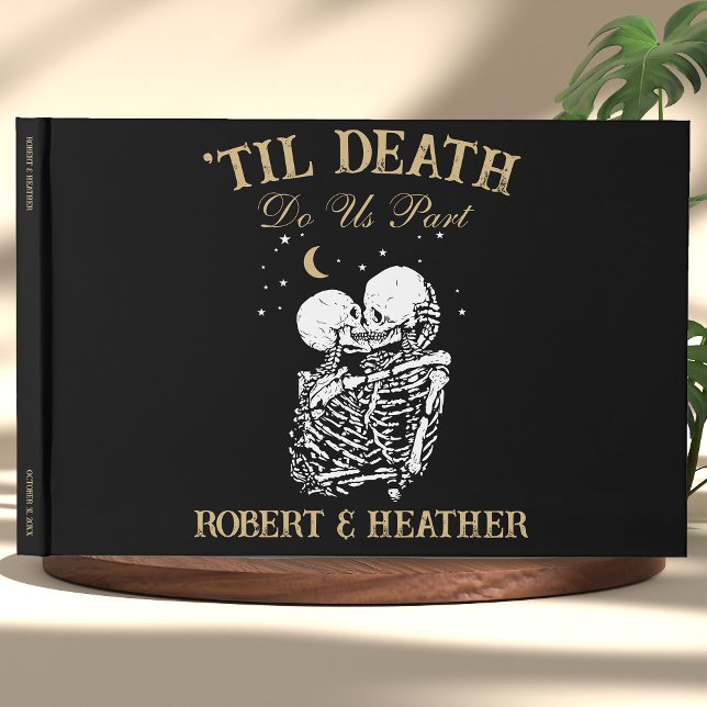 Livro De Visitas Til Death Skeleton Gótico Romântico Dark Legal Cas (Criador carregado)