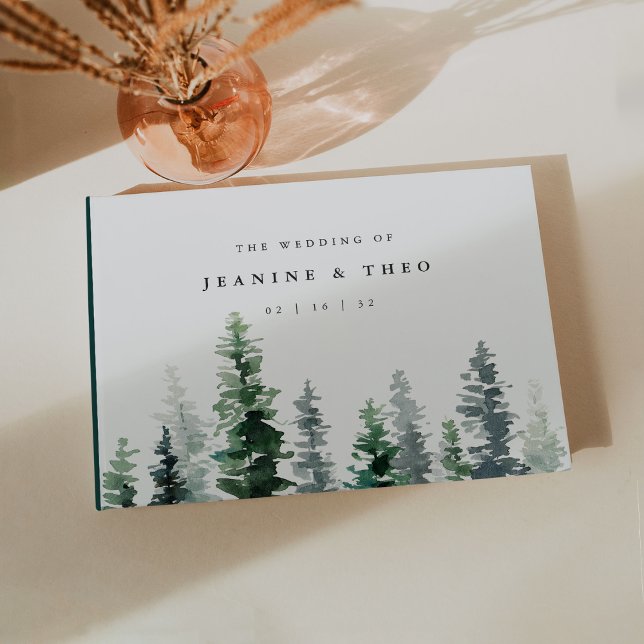 Livro De Visitas Timber Grove Evergreen Forest Wedding (Criador carregado)