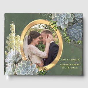 Livro De Visitas Tons Matizados de Azuis Pálidos Casamento
