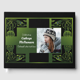 Livro De Visitas Traditional Green Irish Celtic Design