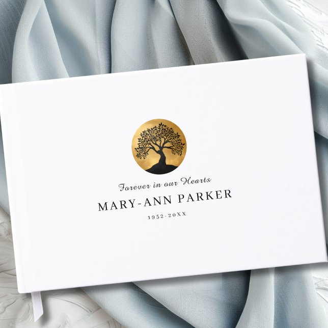 Livro De Visitas Tree of Life!  Memorial White Custom (Tree of Life Memorial Custom Guest Book)
