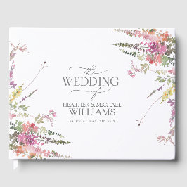 Livro De Visitas Trendy Elegant Wildflower Wedding