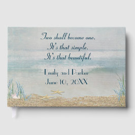 Livro De Visitas Tropical Beach With Starfish