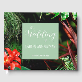 Livro De Visitas Tropical Floral, Terrenas, Moderna, Casamento,