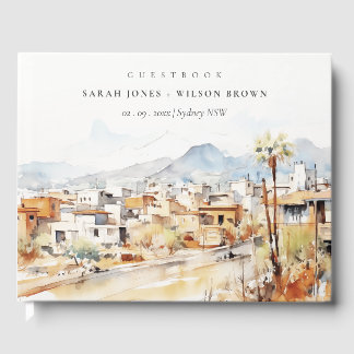 Livro De Visitas Tucson, Arizona Watercolor Landscape Wedding