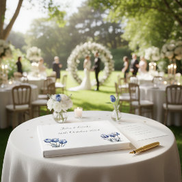 Livro De Visitas Tulipas no Azul Delft