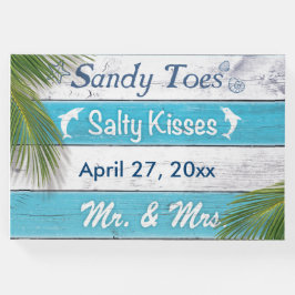 Livro De Visitas Turquoise Sandy Toes Salty Kisses