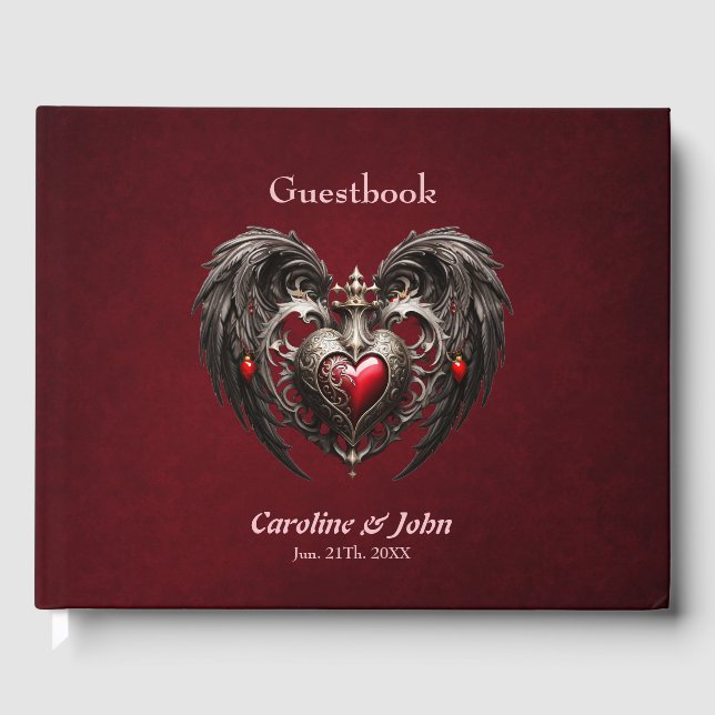 Livro De Visitas Um incrível coração gótico (Frente)