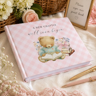 Livro De Visitas Um Novo Capítulo Começa Bear Girl Books Chá de Beb