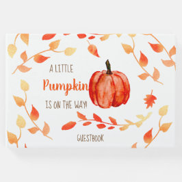 Livro De Visitas Um pouco de abóbora está no caminho Chá de fraldas