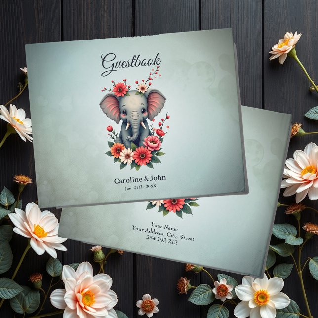 Livro De Visitas Um toque do verão: O bebê elefante (Criador carregado)