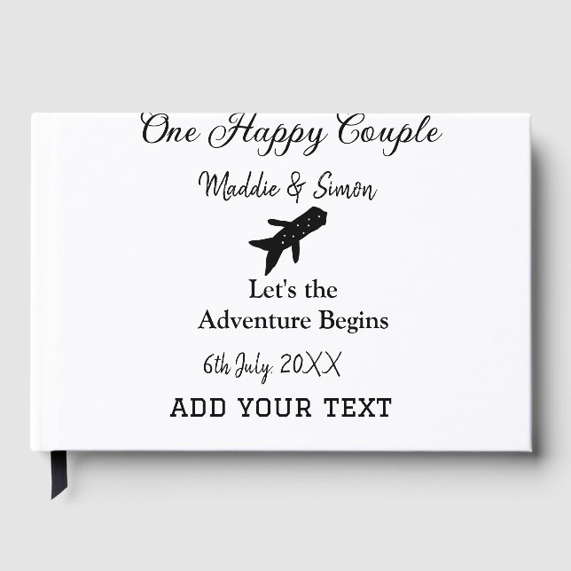 Livro De Visitas Uma aventura de vamos feliz começa a co-casamento (Frente)