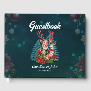 Livro De Visitas Uma ilustração brilhante de Natal.