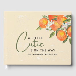 Livro De Visitas Uma Pequena Cutie Está No Caminho Da Laranja Citru