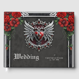 Livro De Visitas Uma simbiose gótica, cabelos elegantes e crânios