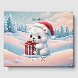 Livro De Visitas Urso polar de Natal
