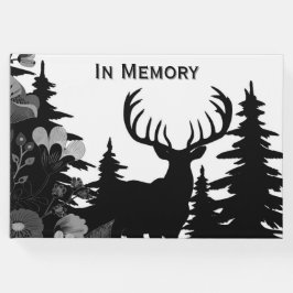 Livro De Visitas Veado com grande rack sem memória florestal