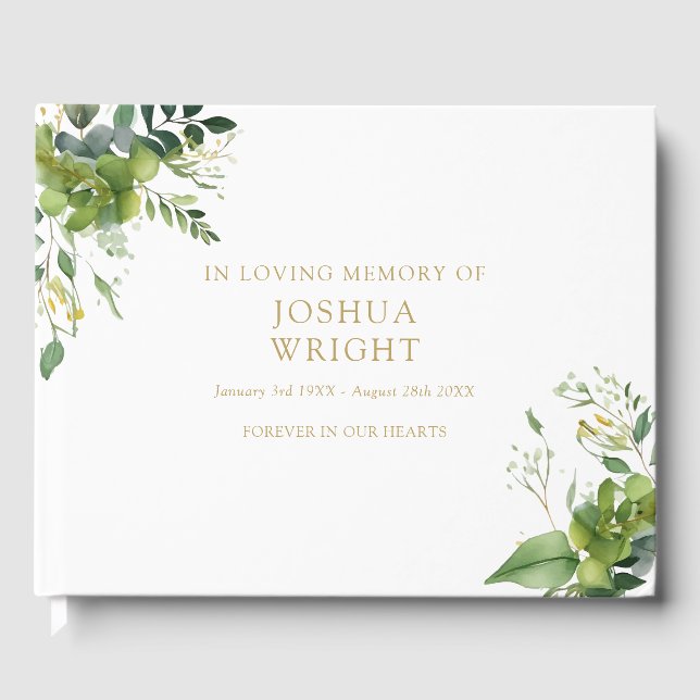 Livro De Visitas Verdade Em Adorável Memória Funeral (Frente)