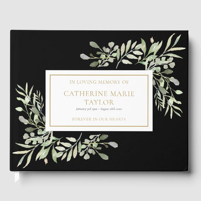 Livro De Visitas Verdade Em Adorável Memória Funeral (Frente)