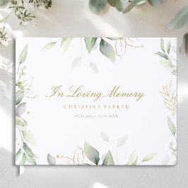 Livro De Visitas Verde "Em Memória Amorosa" Funeral