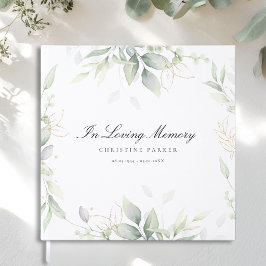 Livro De Visitas Verde "Em Memória Amorosa" Funeral