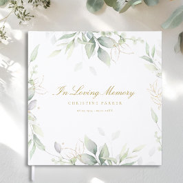 Livro De Visitas Verde "Em Memória Amorosa" Funeral