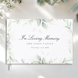 Livro De Visitas Verde "Em Memória Amorosa" Funeral