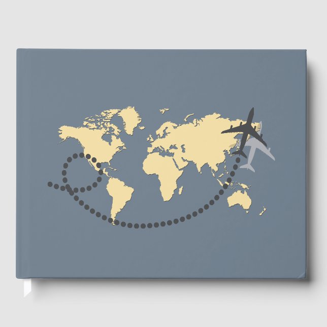 Livro De Visitas viagem de vamos da ilustração mundial (Frente)