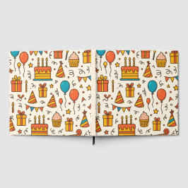 Livro De Visitas Vibrant Birthday Party Seamless Pattern