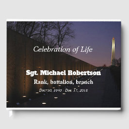 Livro De Visitas Vietnam Veteran e Washington Memorial