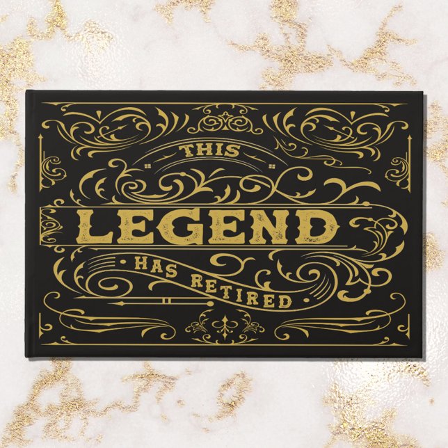 Livro De Visitas Vintage Black Classend Retirement (Close up)